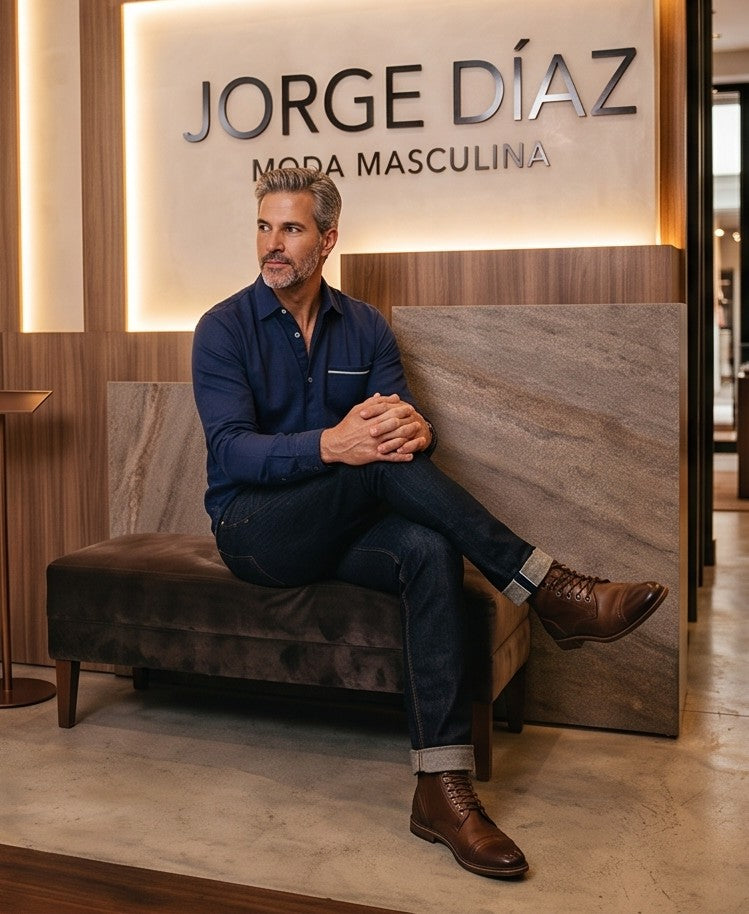 polo de manga larga de corte entallado, diseñado con cuello clásico, un moderno cierre de cremallera frontal a medio pecho y un práctico bolsillo superior con un sutil ribete a contraste, ideal para un estilo smart casual